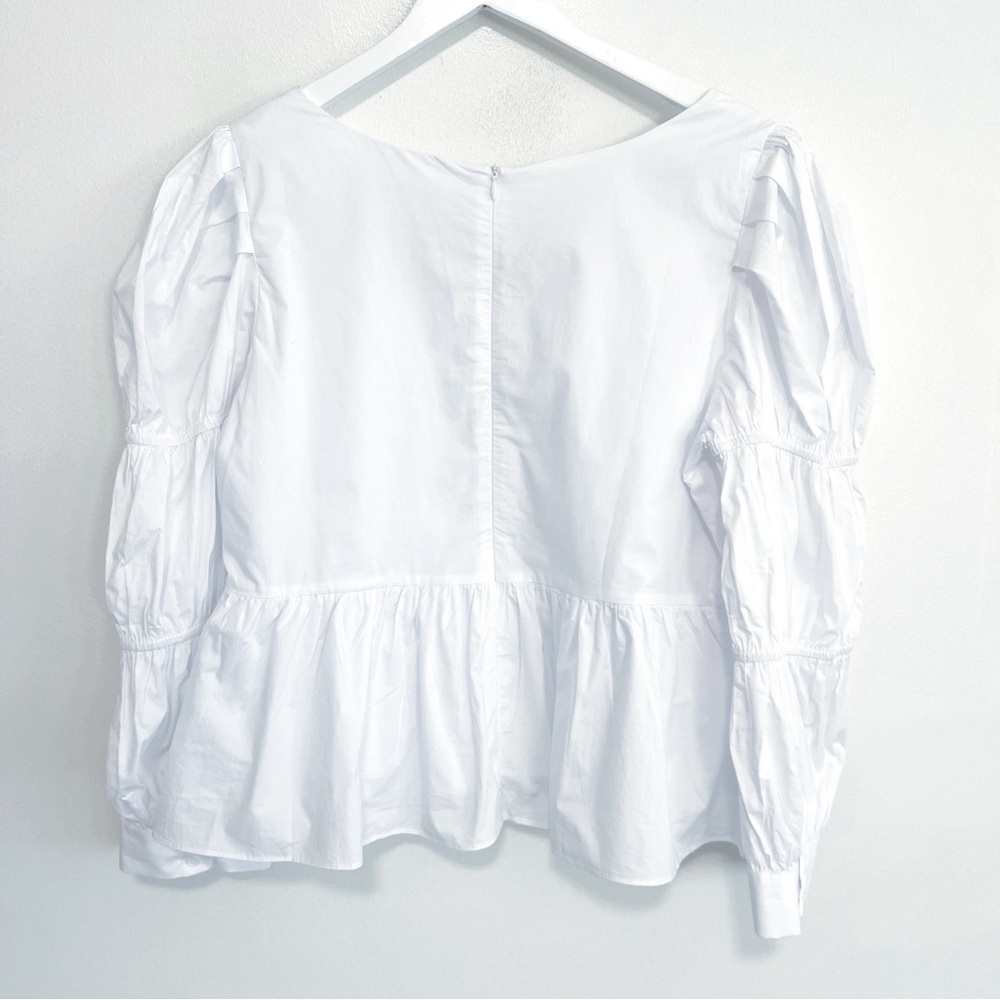BOGO! Tuckernuck Hyacinth House White Clemons Long Sleeve Puff Blouse XL - Picture 5 of 9